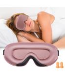 Soft & Breathable 3D Silk Sleep Mask for Women | Adjustable Eye Mask for Side Sleepers - Ros gold - Buy Online on GoSupps.com