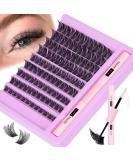 Newcally DIY Eyelash Extensions Kit Cluster Lashes 108 Pcs C D Curl Individual Lashes Natural Strips 8-16mm - Home Lash Extension Kit - Buy Online on GoSupps.com