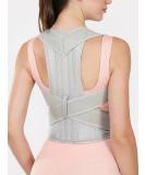 Gray Posture Corrector for Women | Adjustable Lumbar Support Belt for Back Pain Relief | Breathable Elastic Posture Correction for Kids & Adults - Buy Online on GoSupps.com