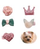 Buy Hayaww 5 PCs Dog Hairpins & Clips - Pink Pet Accessories for Small Dogs & Cats - Buy Online on GoSupps.com