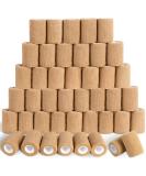 60 Pack Self-Adhesive Bandage Wrap - 3"x5 Yards Cohesive Vet Wrap for Sports & Pets - Elastic Breathable Tan - Buy Online on GoSupps.com