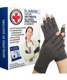 Doctor Arthritis Cotton Open-Finger Arthritis Gloves & Handbook X-Small Grey 1 Pair - Buy Online on GoSupps.com