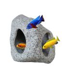 SpringSmart Aquarium Hideaway Rock Cave for Aquatic Pets to Breed, Play and Rest, Safe and Non-Toxic Ceramic Fish Tank Ornaments, Decor Stone for Betta - Buy Online on GoSupps.com