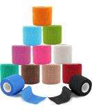 Anampion Self-Adhering Bandage - 5cm x 4.5m Non-Woven Adhesive Bandage for Humans & Animals | Flexible Self-Adhesive for Ankle Swelling | 12 Rolls in 12 Color Mix - International Shipping Available - Buy Online on GoSupps.com