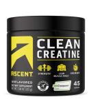 Ascent Clean Creatine Monohydrate Powder | 5G Creapure Creatine Supplement | Unflavored | 45 Servings - International Shipping - Buy Online on GoSupps.com