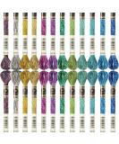 24-Piece Metallic Embroidery Thread Set for DIY Crafts - Glitter Cross Stitch Skeins for Friendship Bracelets & Embroidery Projects - Buy Online on GoSupps.com