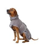 CANICOAT Dog Bathrobe Lavari - 100% Cotton Oeko-TEX Certified - Size 7 Light Grey | Soft & Absorbent Pet Towel - Buy Online on GoSupps.com