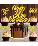 30th Birthday Party Decorations - Glitter Cake & Cupcake Toppers for Women & Men - Celebrate 30 Years with Joy! - Buy Online on GoSupps.com