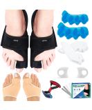 11pcs Bunion Corrector for Women & Men - Bunion Relief Kit with Toe Separators and Bunion Splints Hammer and Big Toe Separator, Spacers and Straighteners, Exercise Strap for Hallux Valgus Correction Bunion Corrector Kit - Buy Online on GoSupps.com