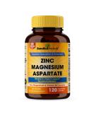 Zinc Magnesium Aspartate 120 Ct - Premium Quality Supplement for Energy & Immune Support - Buy Online on GoSupps.com