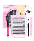 Calailis DIY Eyelash Extensions Set - 144 D Curl Individual Eyelashes with Adhesive Sealer & Applicator | YY29 Kit for Professional Quality Lash Extension - Buy Online on GoSupps.com