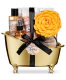 Luxury Spa Gift Baskets for Women - Honey & Almond Bath Set - 9 Piece Spa Kit with Body Wash, Bubble Bath, Lotion, and More - Buy Online on GoSupps.com