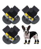 Kuoser Dog Socks - 3 Pairs Anti-Slip Paw Protection | Ideal for Hardwood Floors | Size M (6-Pack) - Stylish Black - Buy Online on GoSupps.com