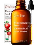 Gya Labs Organic Pomegranate Seed Carrier Oil 3.4 fl oz - Pure Therapeutic Grade Indian Oil for Skin & Hair - Ideal for Mature & Dull Skin - Buy Online on GoSupps.com