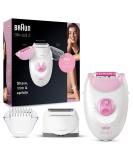 Braun Silk Epil 3 SE3270 Epilators for Women Epilator and Shaver Hair Removal for Leg and Body White/Pink White Legs & Body 3270 - Buy Online on GoSupps.com