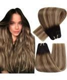 Hetto Treat Remy Real Hair Extensions - Black Balayage & Ombre #1B/6/27 - 80g 35cm - Premium Quality for Effortless Style - Buy Online on GoSupps.com