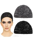 2PCS Women's Mesh Crochet Hair Net Snoods - Knit Sleep Cap & Hair Cover Accessory - Buy Online on GoSupps.com