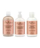 Shea Moisture Coconut & Hibiscus Curl and Shine Set - 13 oz Shampoo 13 oz Conditioner 8 oz Curl Milk | International Shipping Available - Buy Online on GoSupps.com