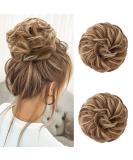JJStar 2-Piece Hair Part with Rubber Band - Perfect Hair Tie for Updos & Messy Buns | Brown & Blonde Hair Extensions for Women & Girls - Buy Online on GoSupps.com