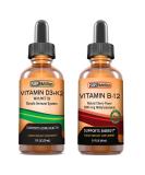 SBR Nutrition D3+K2 and B12 Bundle - Vitamin D3K2 (MK7) Peppermint Liquid Drops 1oz + Vitamin B-12 3000mcg Liquid Drops 2oz - Adults & Kids - Non-GMO, Gluten Free - Buy Online on GoSupps.com
