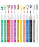 12 Colors Nail Polish Pencil Set - DIY Nail Art Graffiti & Manicure Tools for Perfect Nail Tips - Buy Online on GoSupps.com
