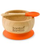 Bamboo Bamboo Baby Suction Bowl Set for Feeding and Weaning | Orange | Matching Spoon Included - Buy Online on GoSupps.com