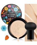 CC Cream-Foundation & mushroom head sponge moisturizing concealer mushroom head air cushion long-lasting brightening make-up base even skin tone for all skin types (of course) - Buy Online on GoSupps.com