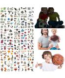 Konsait 30 Sheets Luminous Temporary Tattoos - Soccer, Baseball, Rugby Theme | Waterproof Stickers for Kids Party Favors | World Cup Gift Bag Fillers - Buy Online on GoSupps.com