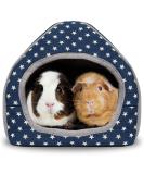 RANYPET Guinea Pig Bed - Cave Cozy Hamster House Large Hideout for Guinea pig Ferret Hedgehog Chinchilla Bearded Dragon Winter Nest Hamster Accessories Blue - Buy Online on GoSupps.com