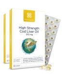 Healthspan Cod Liver Oil 570mg | 360 Capsules | High Omega 3 Fatty Acids for Brain, Heart, Eyes & Bones Support - Buy Online on GoSupps.com