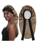 Buy Sengterm Long Satin Hair Hood - Silky Adjustable Sleeping Cap for Women | Extra Big Leopard Satin Hat for Long Curls | Best Quality & International Shipping - Buy Online on GoSupps.com