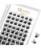 Cluster Lashes QueWel 72 PCS - DIY Eyelash Extensions Soft Individual D Curl 8-16mm Length for Home Makeup - Buy Online on GoSupps.com