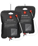 Navaris 5 Gallon Solar Shower Bag - 2X Solar Heating Camping Shower with Head, Hose, and Tap - Ideal for Traveling, Hiking, Backpacking - Buy Online on GoSupps.com