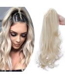 Premium 18 Clip-In Ponytail Extension - Bleached Blonde Heat Resistant Hair Braid for a Natural Look - Buy Online on GoSupps.com