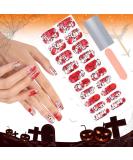Kalolary Halloween Gel Nail Polish Stickers 20PCS Nail Adhesive Wrap Full Wraps Gel Nail Strips with Nail File and Stick for Halloween Nail Art Decor (UV/LED Lamp Required) (A) - Buy Online on GoSupps.com