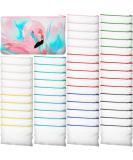 50 Piece Sublimation Blank Canvas Makeup Bags Bulk - DIY Heat Transfer Cosmetic Pouches with Zipper (Mixed Colors 7 x 4.3 Inch) - Buy Online on GoSupps.com