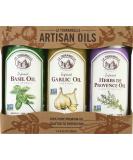 La Tourangelle Artisan Infused Trio Oils - 8.45 fl oz (250 ml) | French Gourmet Flavors - Buy Online on GoSupps.com