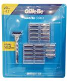Gillette Mach3 Turbo Cartridges 20 + 1 Bonus Razor | 1 Pack - Buy Online on GoSupps.com
