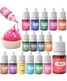 16 Colors Food Coloring Set - Highly Concentrated Liquid for Cakes Drinks Slime Soaps & More - 6ml Each | International Shipping Available - Buy Online on GoSupps.com