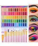 UCANBE 60 Colors Eyeshadow Palette with 15Pcs Brushes - Professional Makeup Set for Women - Pigmented Matte Metallic Shimmer Shadows - Rainbow Beauty Gift Kit - Buy Online on GoSupps.com