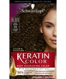 Schwarzkopf Keratin Color  Color & Moisture Permanent Hair Color Cream  6.83 Light Brown - Buy Online on GoSupps.com