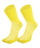 X-Large Non-Slip Hospital Socks (6 Pairs) - 360 Tread - Fall Prevention for Patients - Medical Grade Gripper Socks - Yellow - Buy Online on GoSupps.com
