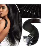 Buy SEGO Microring Extensions - Real Human Hair Natural Black #1B 18 (45cm) 50g Micro Loop Hair Extensions - Buy Online on GoSupps.com