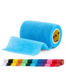 SPORTTAPE Self-Adhesive Football Sock Tape - Sky Blue | 7.5cm x 4.5m Cohesive Bandage for Dogs, Horses | Compression Bandage Shin Pad Tape - Single Roll - Buy Online on GoSupps.com