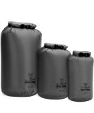 Wise Owl Outfitters Waterproof Dry Bag - Fully Submersible 1pk or 3pk Ultra Lightweight Airtight Waterproof Bags - 5L  10L and 20L Sizes - Diamond Ripstop Roll Top Drybags 3 Pk - 5L  10L  20L Grey 3 - Buy Online on GoSupps.com