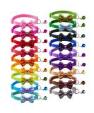 Flymind Puppy Collars - Adjustable Whelping ID Collars for Cat Dog Kitten - Soft Nylon with Safety Buckle and Polka Dot Bow - Buy Online on GoSupps.com