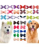 JpGdn 50Pcs/25Pairs 3'' 4" Big Dog Hair Bows with Elastic Rubber Band for Medium Large Dogs Doggie Rhinestone Floral Bowknot Topknot Rabbits Girl Boy Pink Blue Grooming Hair Accessories 50pcs/25pairs 3''+4'' - Buy Online on GoSupps.com