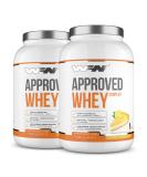 WFN Approved Whey Protein Powder - Lemon Cheesecake Flavor (2x 1kg) - High Solubility Whey Protein Isolate & Lactase - 66 Portions - Made in Germany - Lab Tested Quality - Buy Online on GoSupps.com