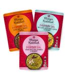Maya Kaimal Organic Indian Everyday Dal Variety Pack - Red Lentil, Black Lentil, Green Split Pea - 10oz - Pack of 3 - Buy Online on GoSupps.com
