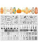 Whaline 6Pcs Fall Thanksgiving Theme Nail Art Stamping Plate Kit Various Pattern Pumpkin Maple Autumn Blessing Collection Nail Art Plate for Thanksgiving Day Nail Art Design DIY Print Manicure Salon - Buy Online on GoSupps.com